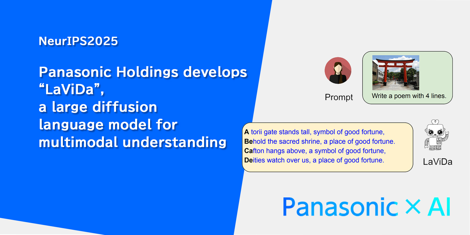 パナソニック拡散型視覚言語モデルLaViDa開発──生成速度2倍のマルチモーダルAI - innovaTopia - （イノベトピア）