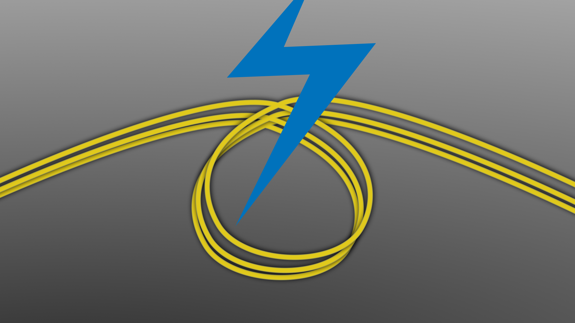 OS2 SMF fibers making a loop broken by a blue thunder - innovaTopia - （イノベトピア）