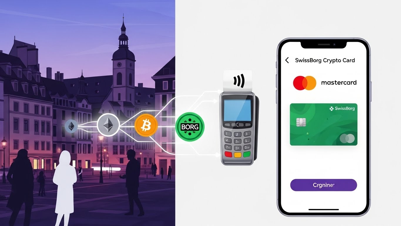SwissBorgとMastercardが組む暗号資産デビットカード─BORGリワードとリアルタイム換算の仕組み