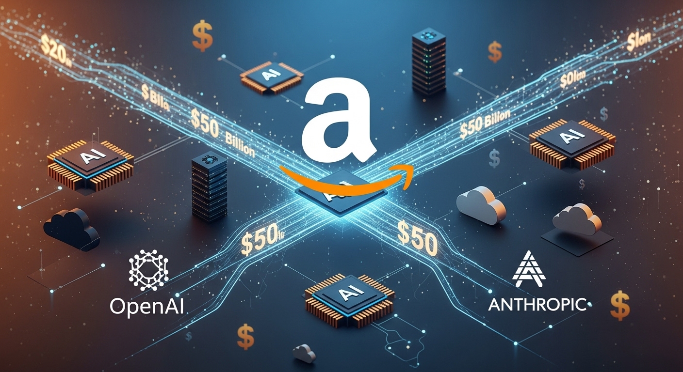AmazonがOpenAIに最大500億ドル投資検討 競合Anthropicに続く戦略的出資