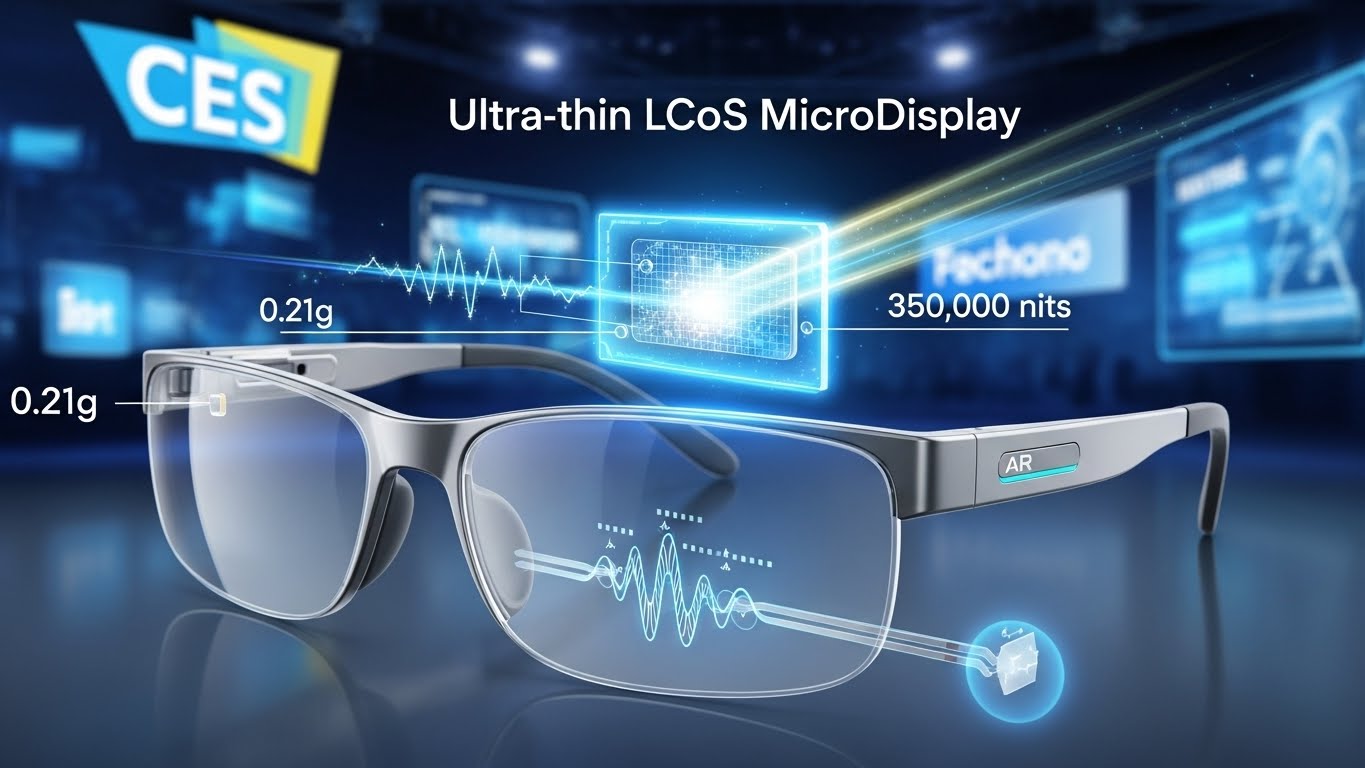 CES 2026：Himax・AUO共同開発のLCoSマイクロディスプレイ、わずか0.21gでARグラス市場に革新 - innovaTopia - （イノベトピア）