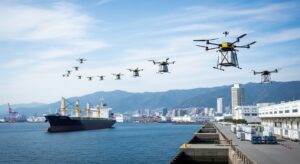 神戸発・船舶とドローンによる複合型災害支援物資輸送訓練、国交省事業で実施