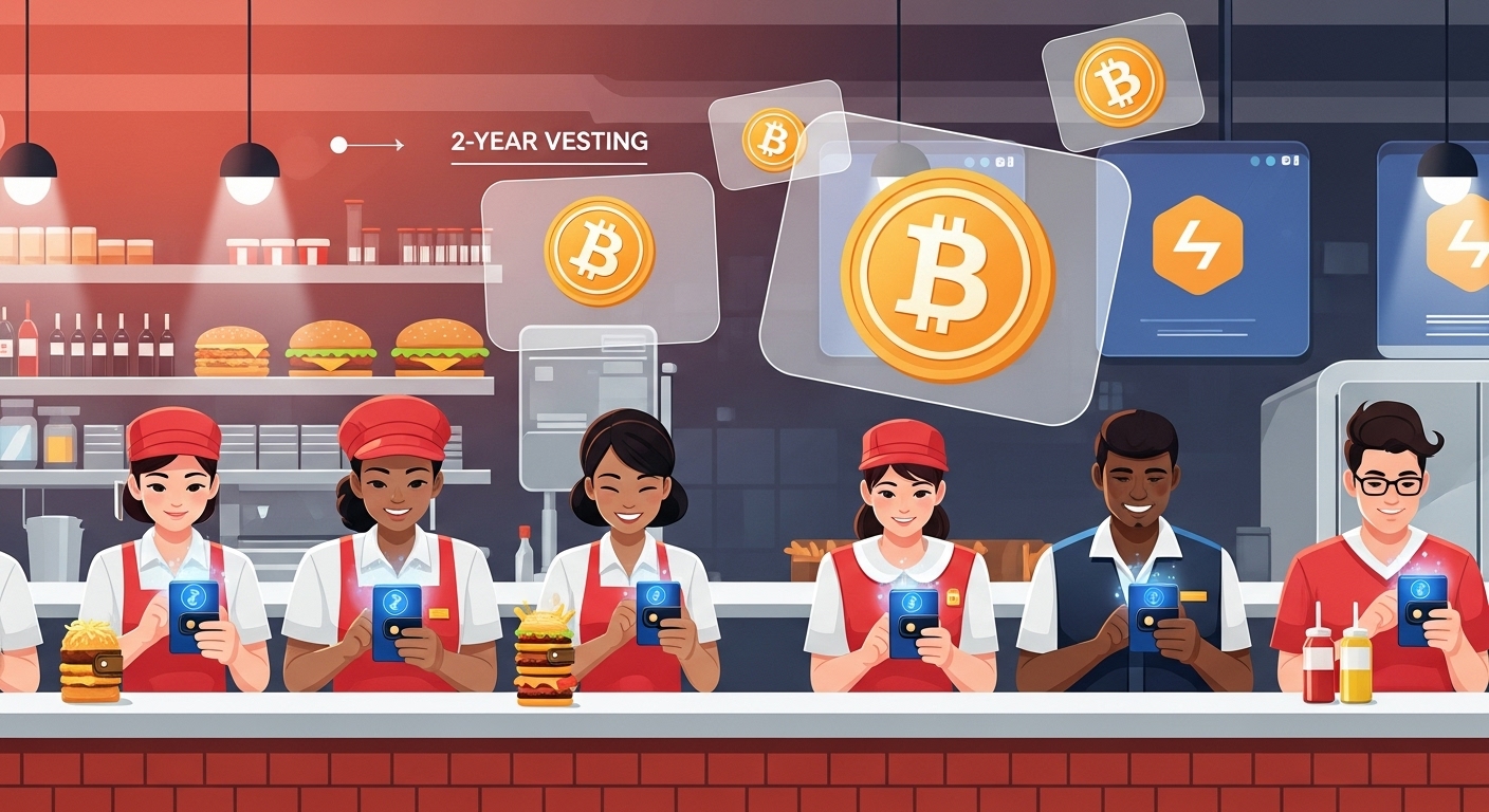 Steak n Shake、時給従業員にビットコインボーナス支給へ──2年ベスティングで人材定着狙う