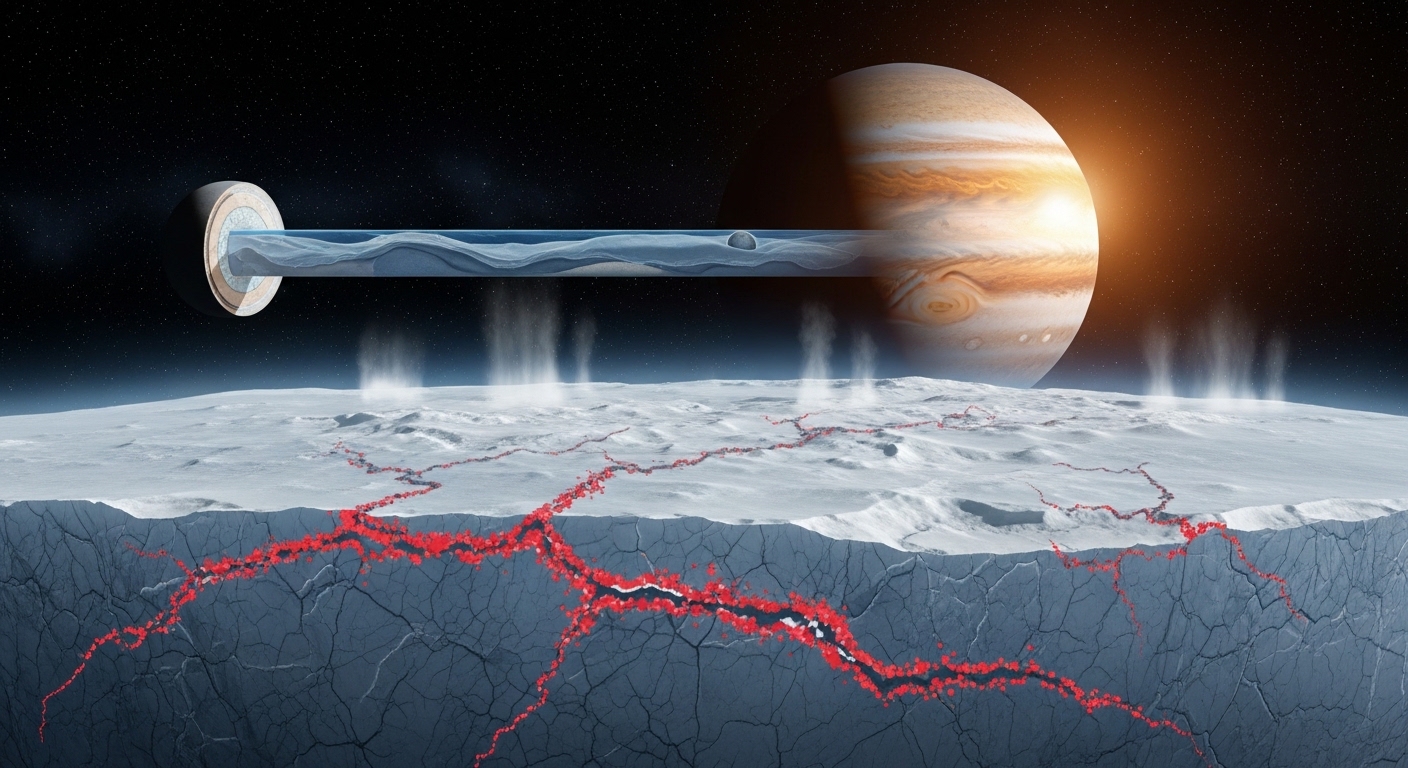 NASA、木星の衛星エウロパ表面でアンモニア発見 地下海洋と表面の交流を示唆