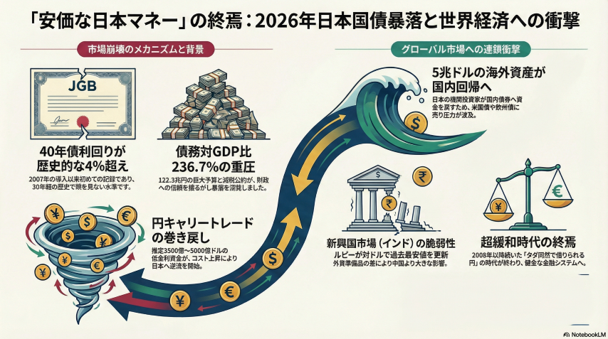 「安価な日本マネー」時代の終焉、JGB暴落と円キャリートレード巻き戻しが示す金融大転換
