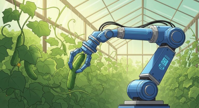 安川電機×JA全農、AIきゅうり収穫ロボットが佐賀の農場で稼働開始—葉かきと収穫を1台に統合