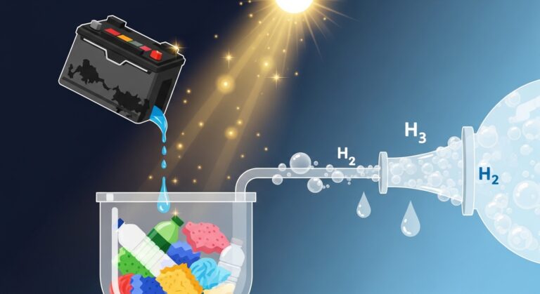 ケンブリッジ大学、廃バッテリー酸×太陽光でプラスチックをクリーン水素に変換する技術を開発