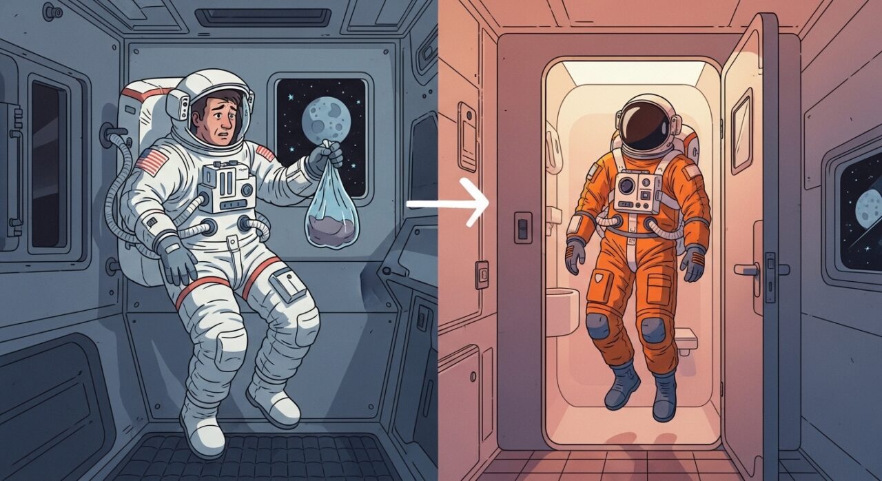 NASAのオリオン宇宙船、扉付きトイレを初搭載—宇宙トイレ半世紀の進化