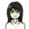 Illustration of a woman with long black hair and glasses, wearing a light sweater.