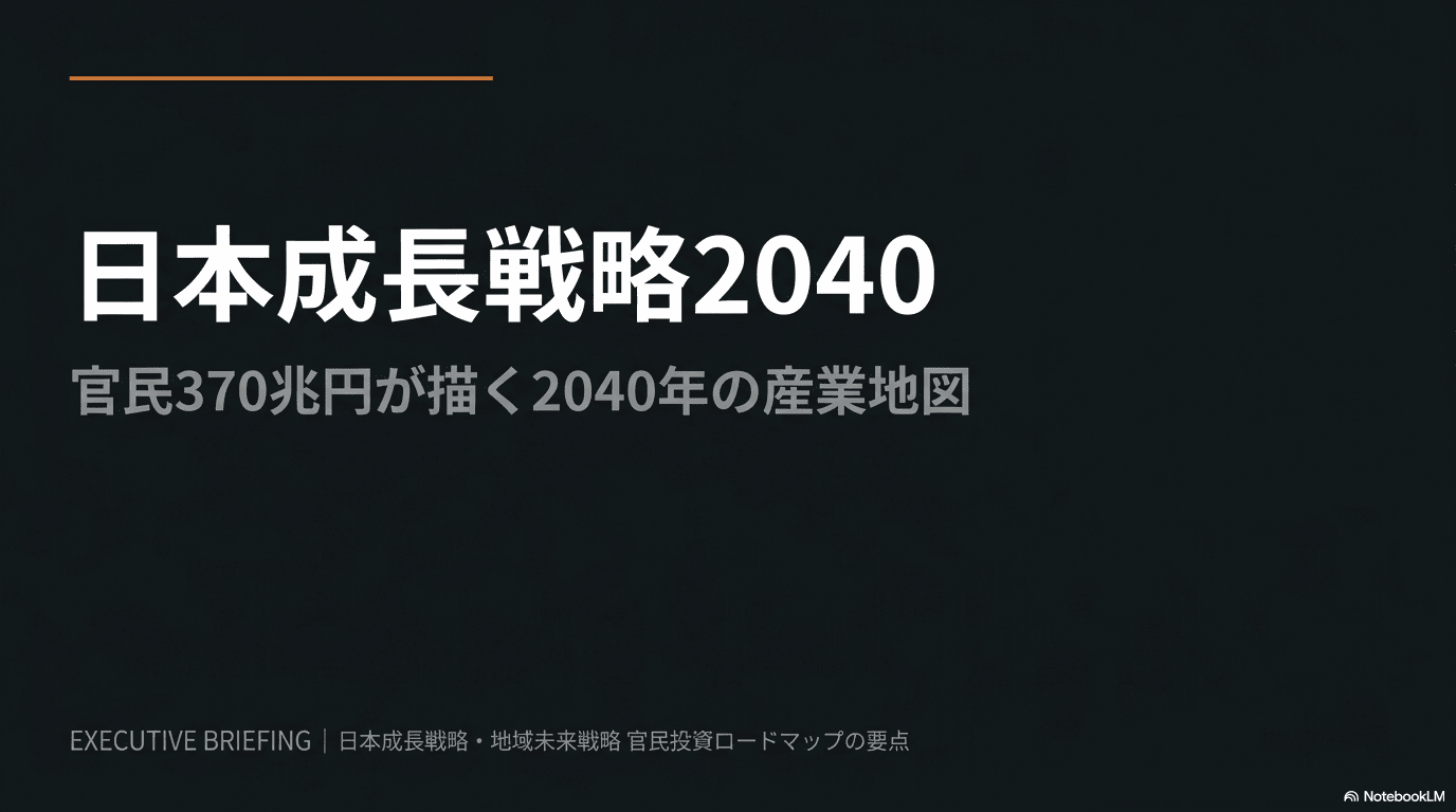 日本成長戦略2040、17分野370兆円の「濃淡」—フィジカルAI偏重の先に