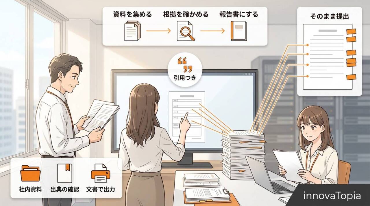 ChatSense、引用付きレポートをWordで自動生成へ - innovaTopia