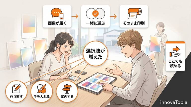 ビジプリのAIプリント、規約が引いた線｜生成画像は「手直ししない」