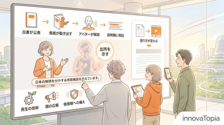 防衛白書の解説動画に国産AI「NoLang」｜防衛省初のアバター
