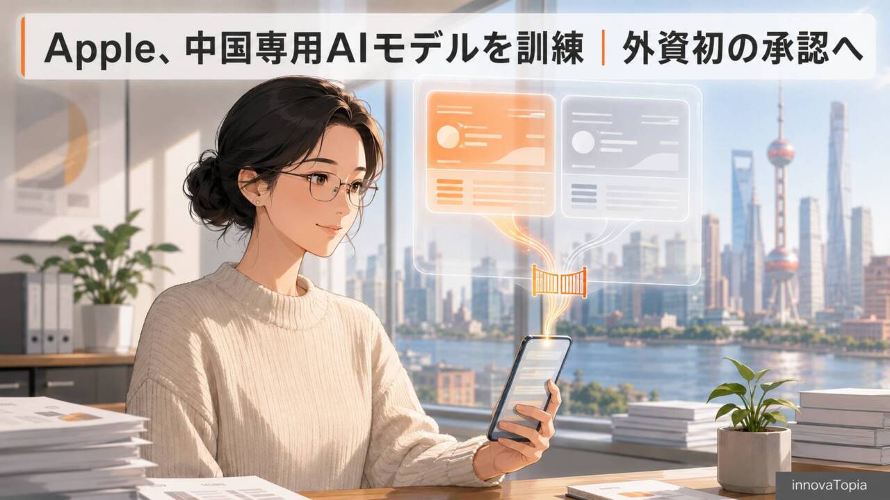 Apple、中国専用AIモデルを訓練|外資初の承認へ - innovaTopia