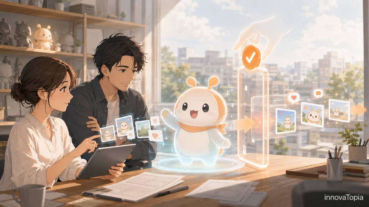 電通「CHARAMO」|AIキャラの承認工程を製品に組み込んだIP基盤 - innovaTopia
