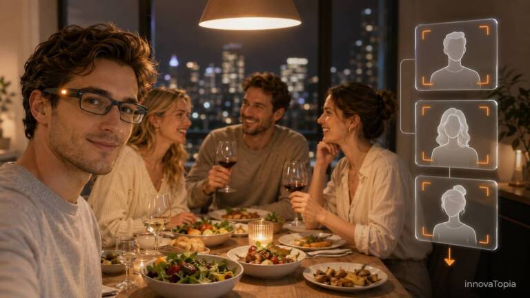 Meta特許出願｜AIグラスが顔と行為を検出、夕食会のハイライトを自動生成